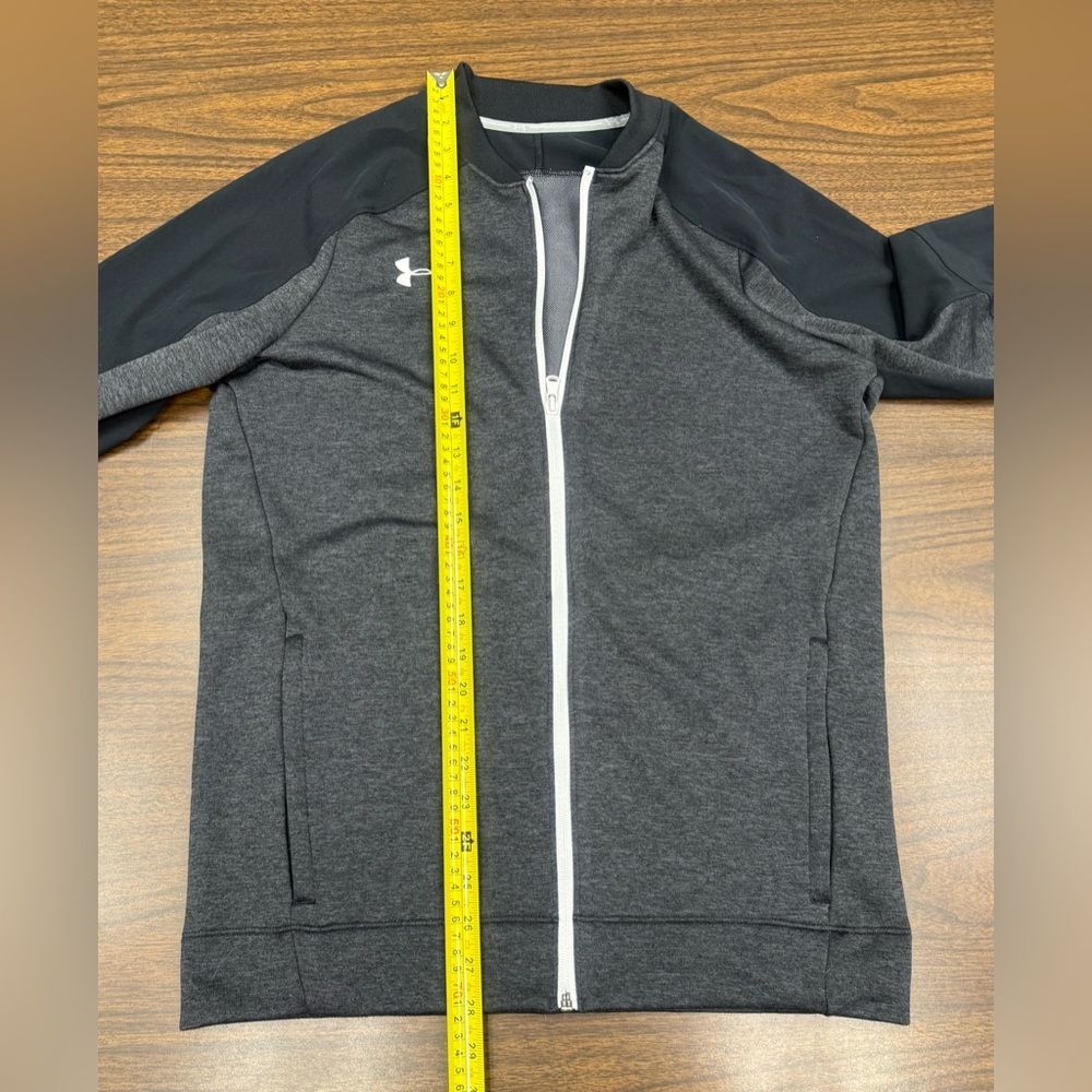 Under Armour Men's Black and Dark Gray Lightweight Track Jacket Size Small - Picture 7 of 8
